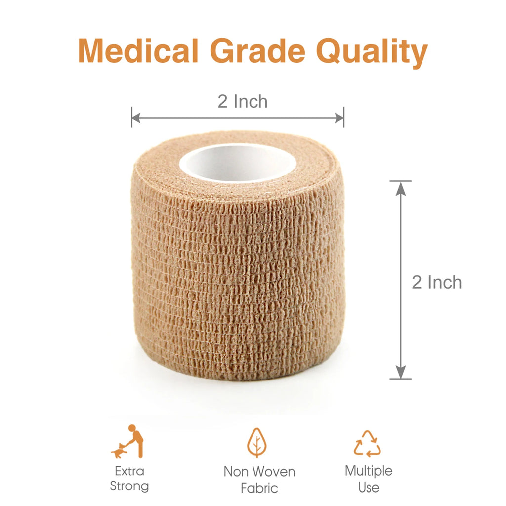 24 Pieces Elastic Bandage Tapes Athletic Tape Elastoplast Sports Recovery Strapping Gym Waterproof Muscle Relief Finger Ankle - Sun Studio