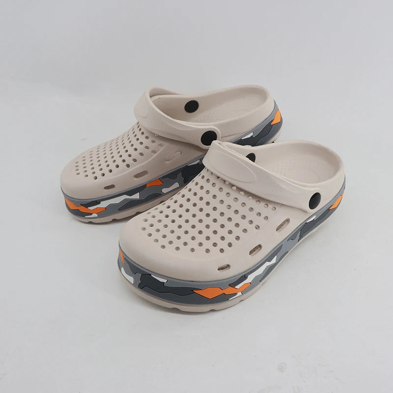 Mens Sandals Casual Summer Clogs for Men Breathable Soft EVA Garden Shoes Closed-toe Fashion Slippers for Men 2025 New Design - Sun Studio