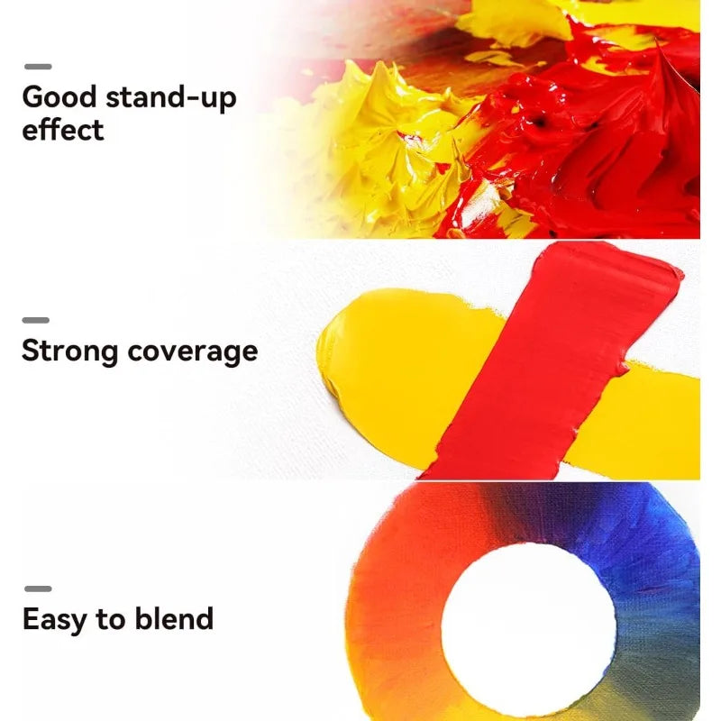 1PC Paul Rubens Oil Paint,170ml LargeTubes, Professional Oil Based Paint with High Saturation, Creamy Texture, and Consistency - Sun Studio