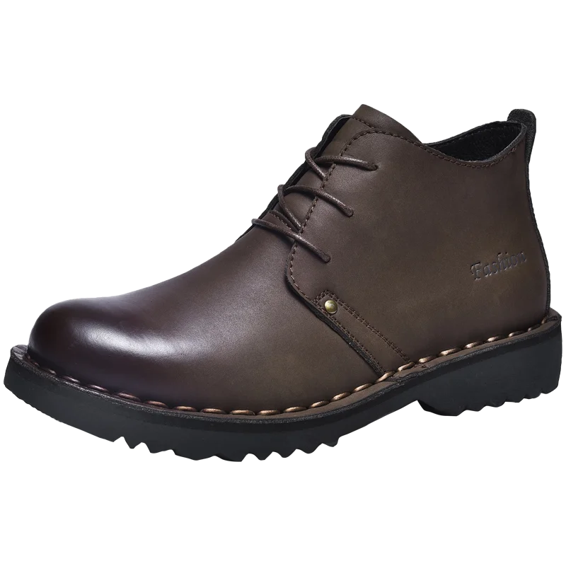 VIPOL Tooling Boots for Men Retro Leather Shoes Comfortable Platform Leisure Flats Classics Outdoor Leisure Men's Boot - Sun Studio