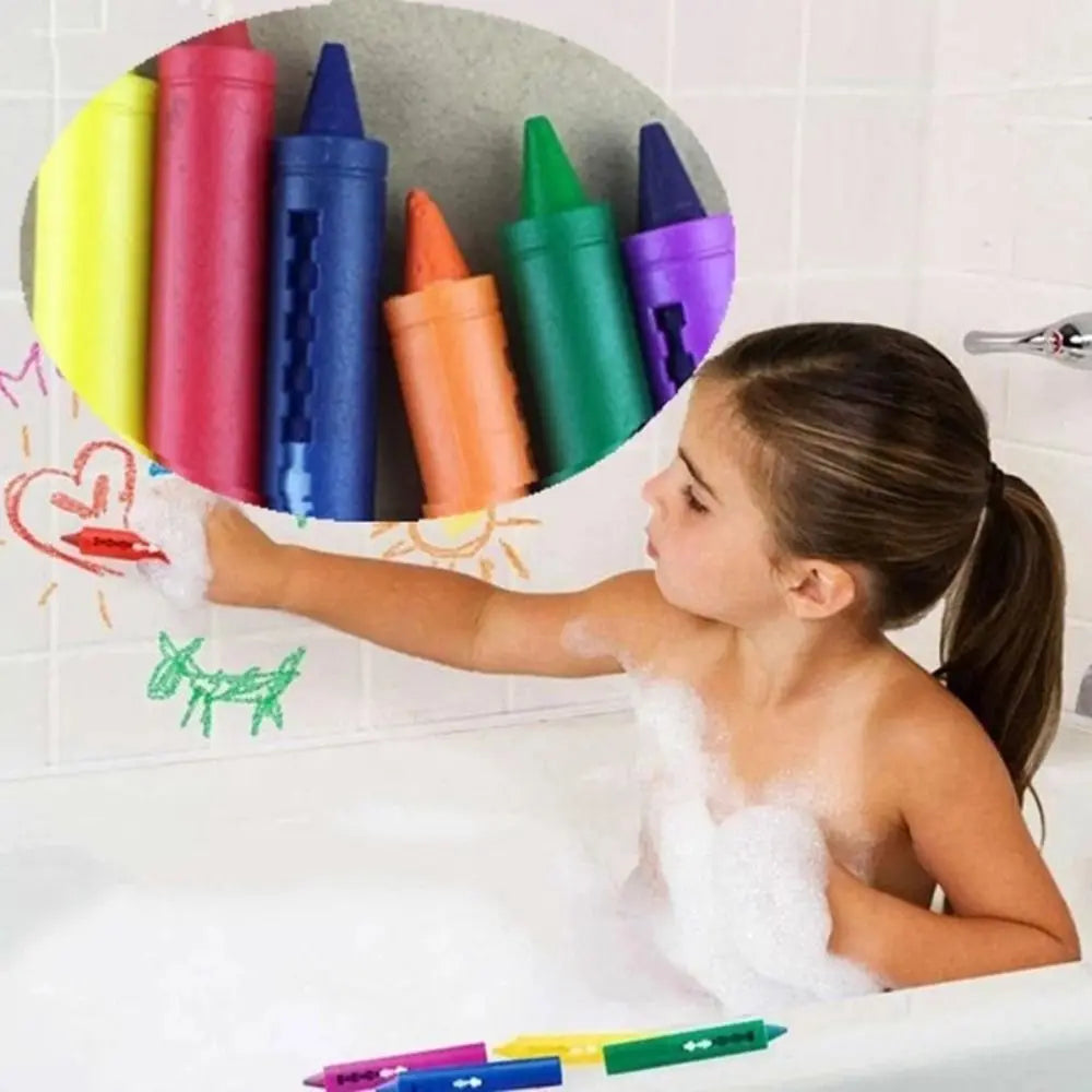 1 set Erasable Bathroom Crayon Washable Multicolor Doodle Pen Graffiti Toy Baby Kids - Sun Studio