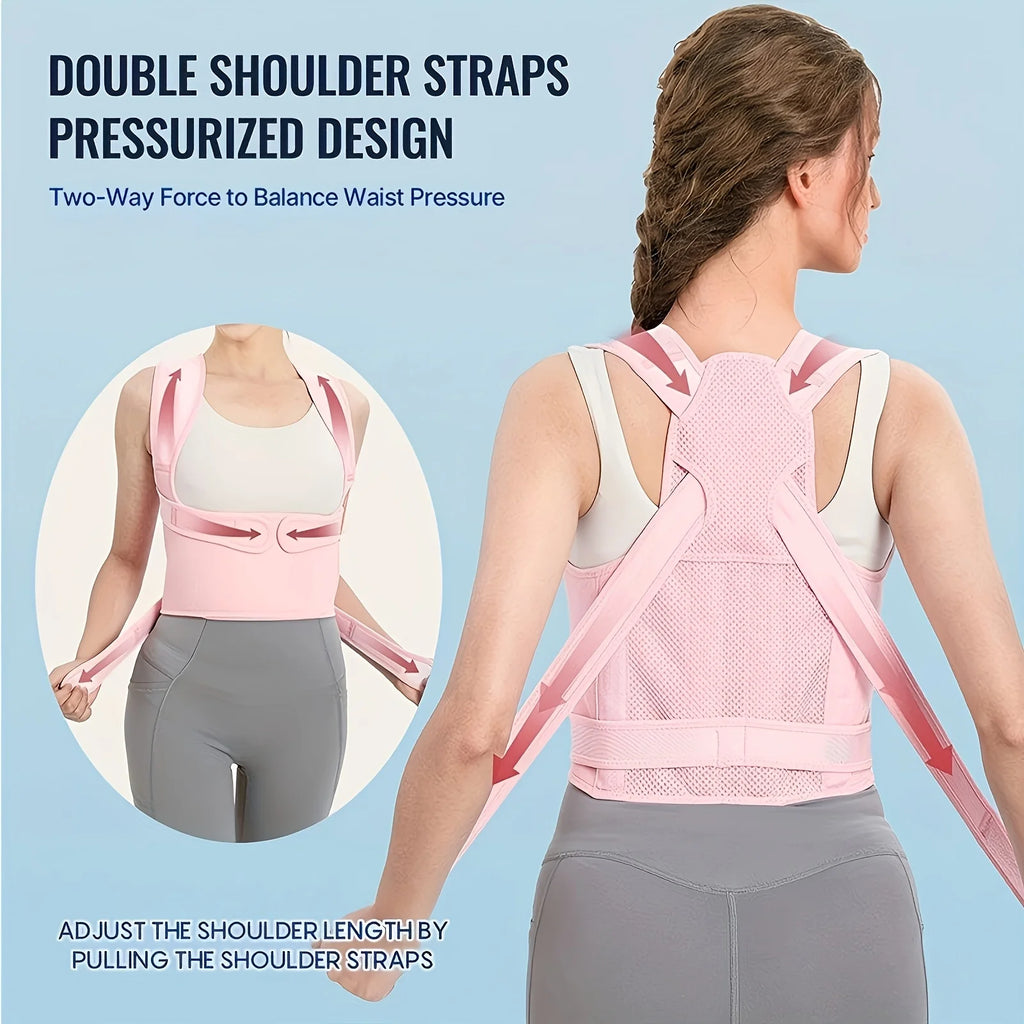 Back Brace Posture Corrector for Women and Men, Adjustable Shoulder Brace for Upper and Lower Back Pain Relief - Sun Studio