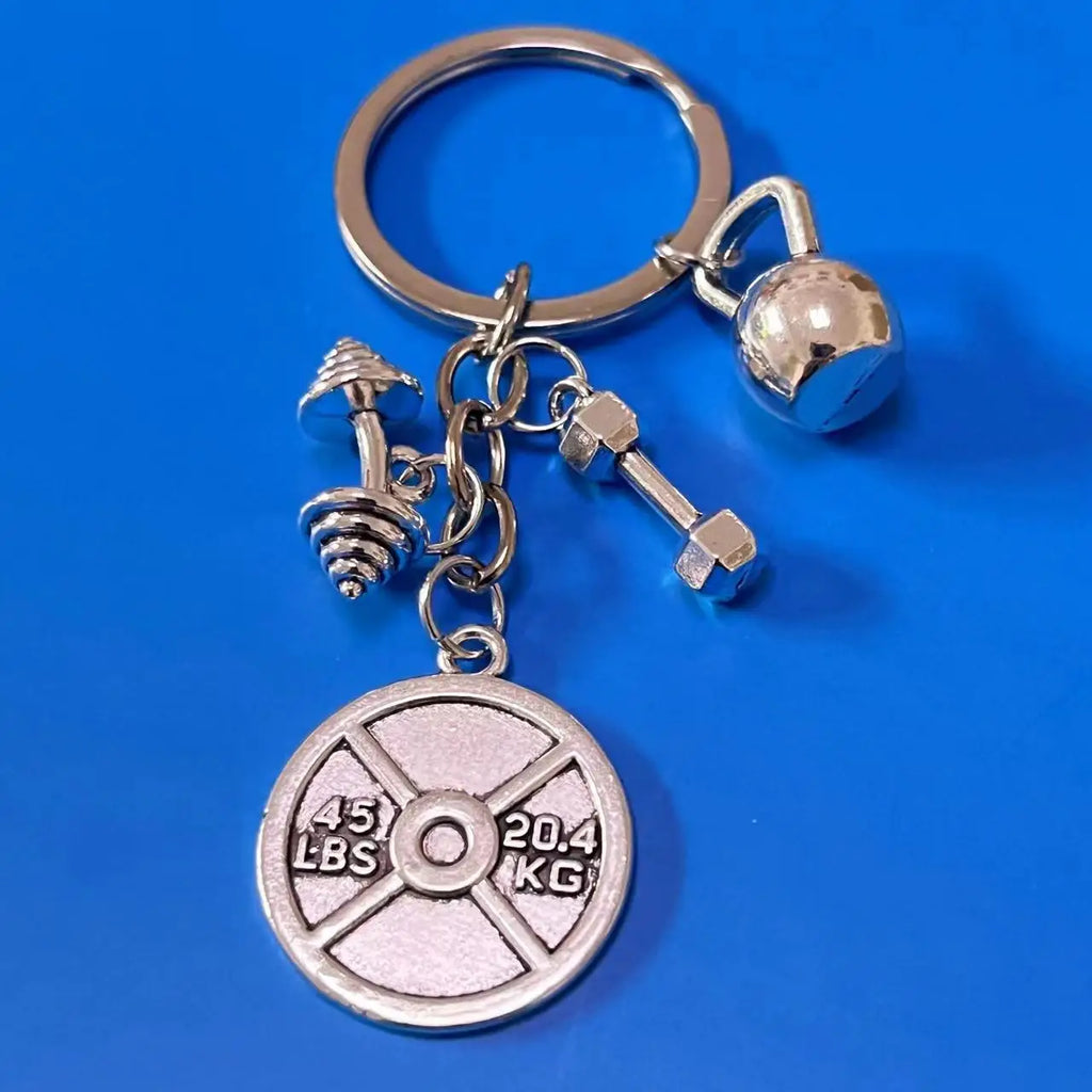 Barbell, Dumbbell, Kettlebell, Sports, Fitness, Inspirational Creativity, Gym Gift, Fitness Keychain - Sun Studio