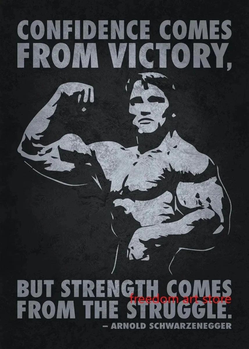 Gym Motivation Muscle Man Bodybuilding Fitness Strength Barbell Art Poster Canvas Painting Wall Print Picture for Home Gym Decor - Sun Studio