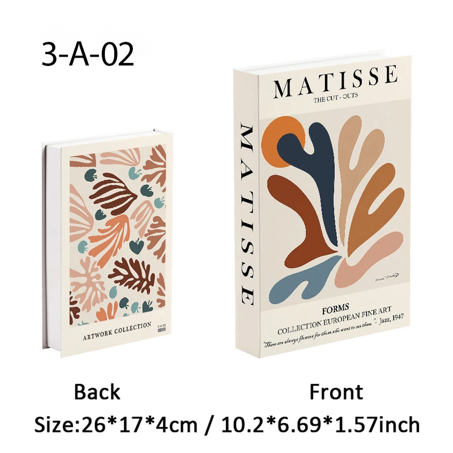 Matisse Fake Books For Decoration Storage Box Abstract Coffee Table Books Luxury Bedroom Decorative Book Bauhaus Boho Home Decor