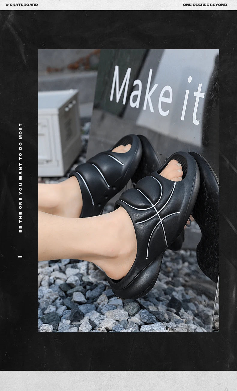 Slippers for men in summer trendy for outdoor sports dual purpose anti slip and odor resistant sandals basketball Slippers - Sun Studio