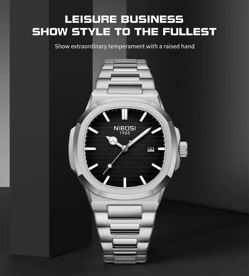 NIBOSI Fashion Men's Watches Top Brand Luxury Style Date Business Men Watch Luminous Waterproof Analog Quartz Wristwatch Reloj - Sun Studio