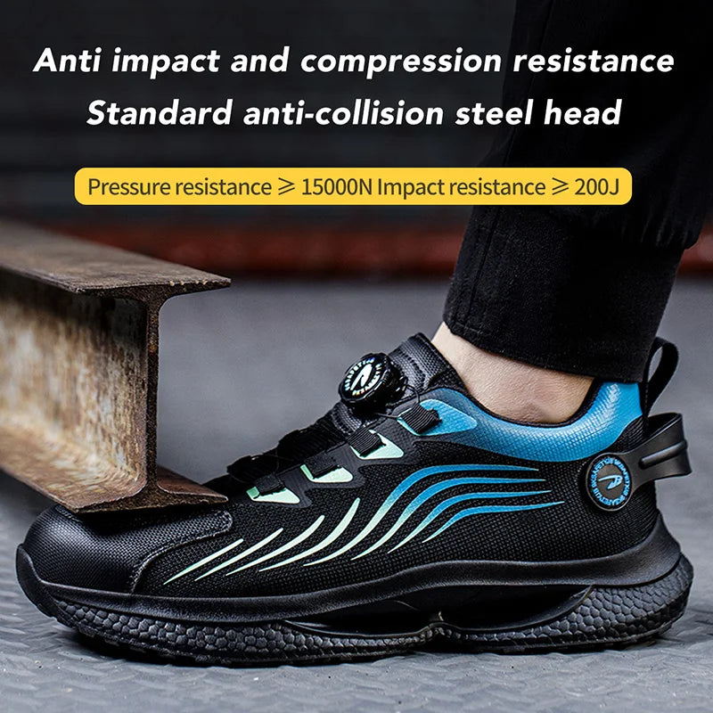 2026 Security Safety Shoes Men Rotating Button Work Sneakers Indestructible Shoes Puncture-Proof-men Sport Shoes Steel Toe Boots - Sun Studio