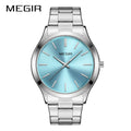 MEGIR Luxury Simple Quartz Men's Watch Business Stainless Steel Bracelet Luminous Watches Man High-Quality Clock reloj hombre - Sun Studio