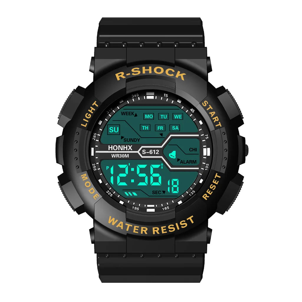 Sports Digital Electronic Watch 55mm Large Dial Sport Watch Outdoor Multifunction Watches Clock for Men Teen Student - Sun Studio