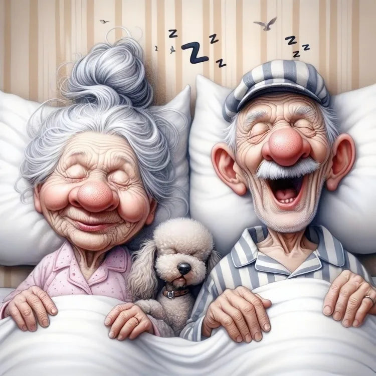 Fairy Dust AB Cartoon Grandpa and Grandma 5D DIY Diamond Painting Cross Stitch Art Mosaic Full Embroidery Home Decor Kids Gift