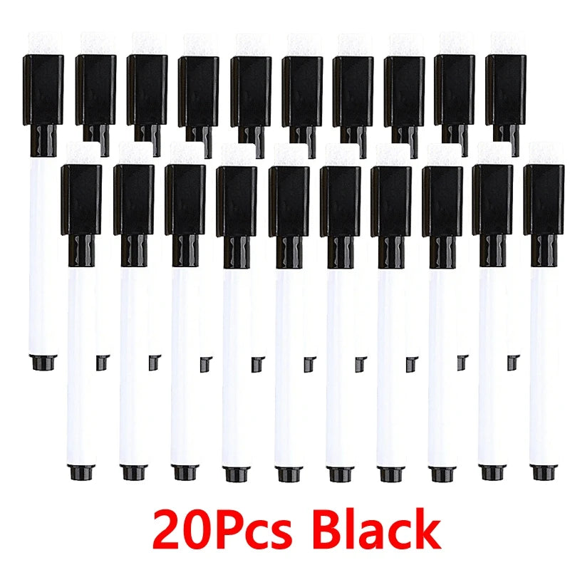 100/5Pcs Dry Erase Whiteboard Markers Set, Washable Pens with Magnetic Eraser for Office Whiteboards & Art Supplies - Sun Studio