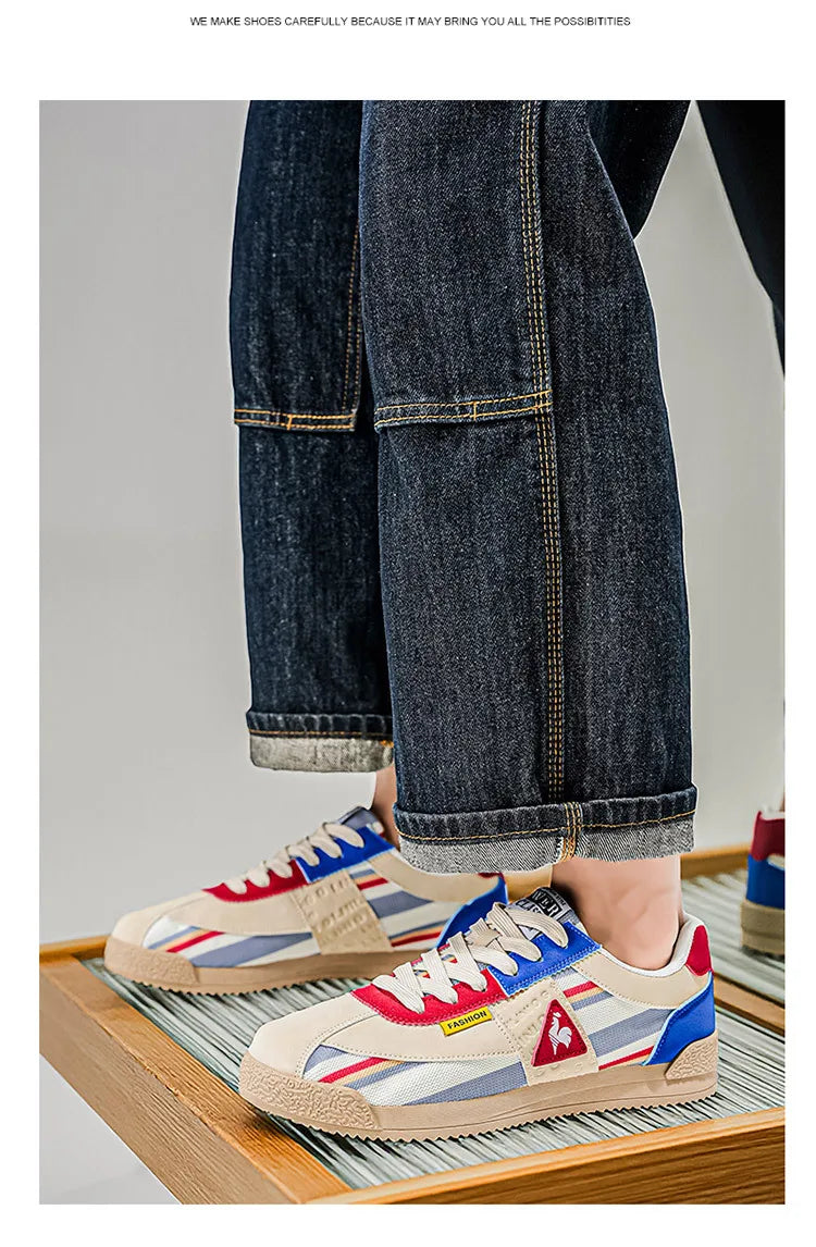 Mens Classic Running Shoes Lace Up Soft Sole Walking Shoes Breathable Flat Fashion 2026 Spring Autumn Tennis Casual Sports Shoes - Sun Studio
