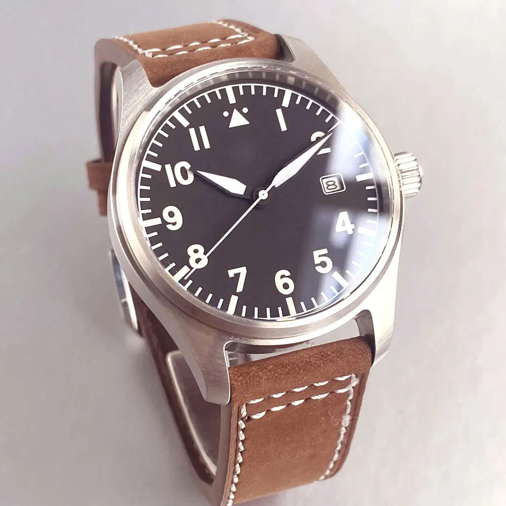 39mm Pilot Aviator Diving Watches Miyota8215 Automatic Mechanical Watch for Men 20BAR Waterproof Sapphire Crystal 316L Steel - Sun Studio