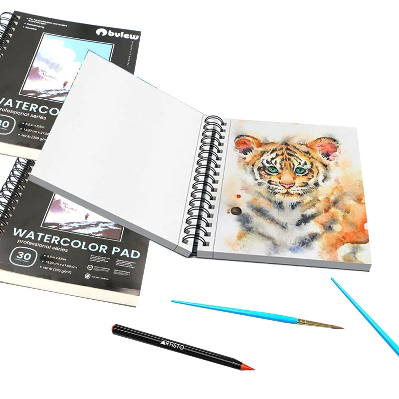Bview Art Professional Artist Grade Watercolor Paper Pad - 5.5x8.5 Inch (14x21 cm) Sketching & Painting Sheets Quick Dispatch - Sun Studio