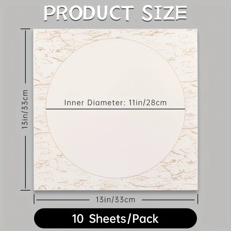 Marie's Rice Paper 10 Sheets 13 x13 in for Chinese Painting Soft Round Xuan Paper Half Raw for DIY Craft,Great for Artist,Adults - Sun Studio