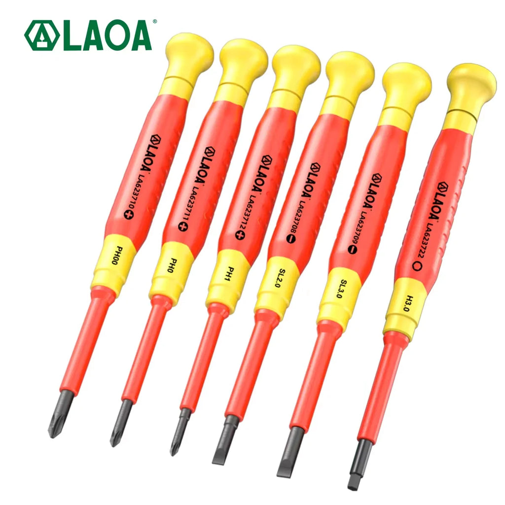 LAOA Insulated Precision Screwdriver a Cross Small Size Screwdriver to Remove Eyeglasses Clocks and Watches Cell Phone Notebook - Sun Studio