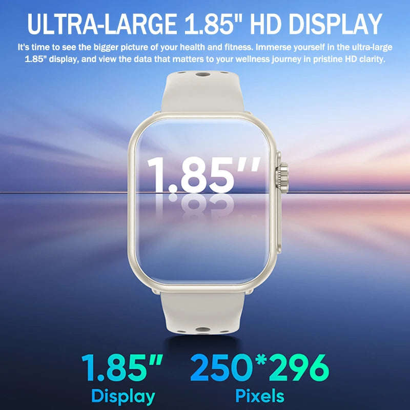 2025 New 1000mAh Battery Smart Watch For Men Women Bluetooth Call Heart Rate Monitor Watches IP68 Waterproof Sports Smartwatches - Sun Studio
