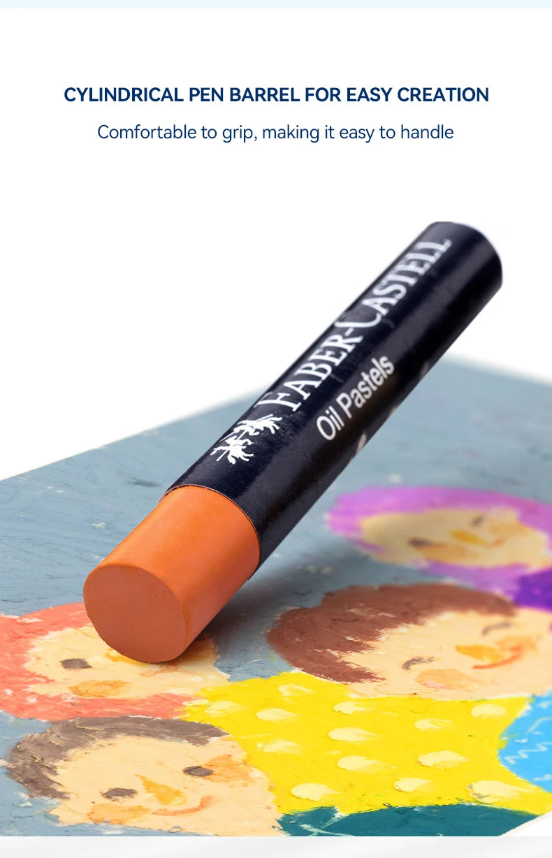 Faber-Castell Soft Oil Pastel Set 24/36/48 Vibrant Colors Creamy Texture Bullet Head Chalk for Artist Painting Drawing Beginners
