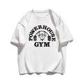 Summer Gym 100% Cotton Men's T-shirt Letter Weightlifting Printed Round Neck High Quality Street Outdoor Short Sleeve - Sun Studio
