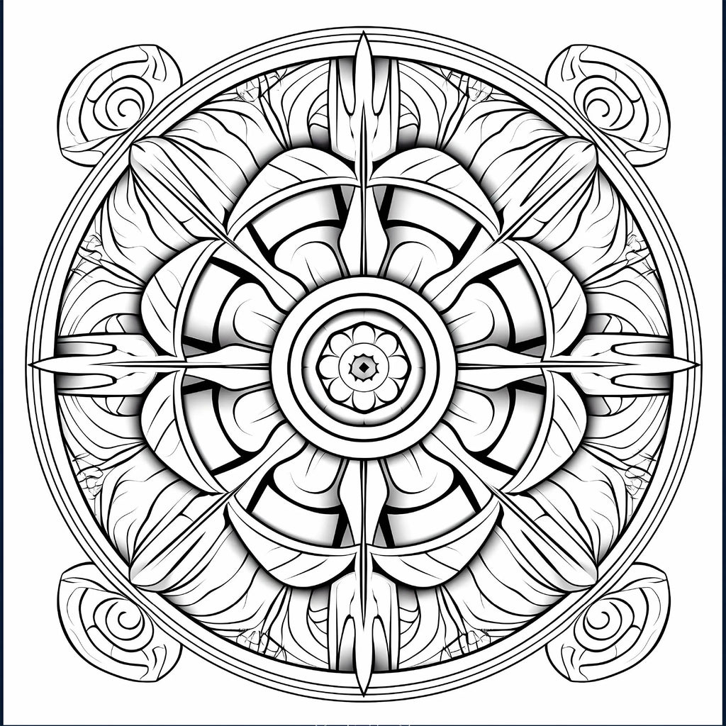 Mandalas Coloring Book for Adults: Stress Relief Adult Picture Book for Creative Color Practice - Sun Studio