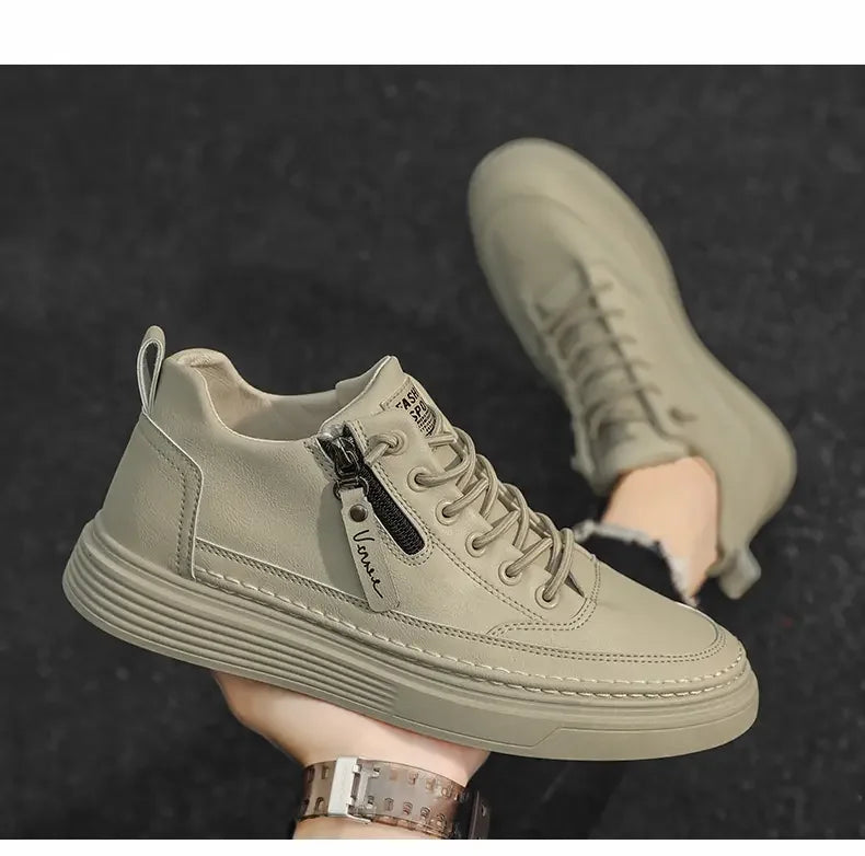 Sports Shoes Men's High-top Casual Shoes Platform Footboard Shoes Spring and Autumn Comfortable Fabrics Luxury Designer Shoes - Sun Studio