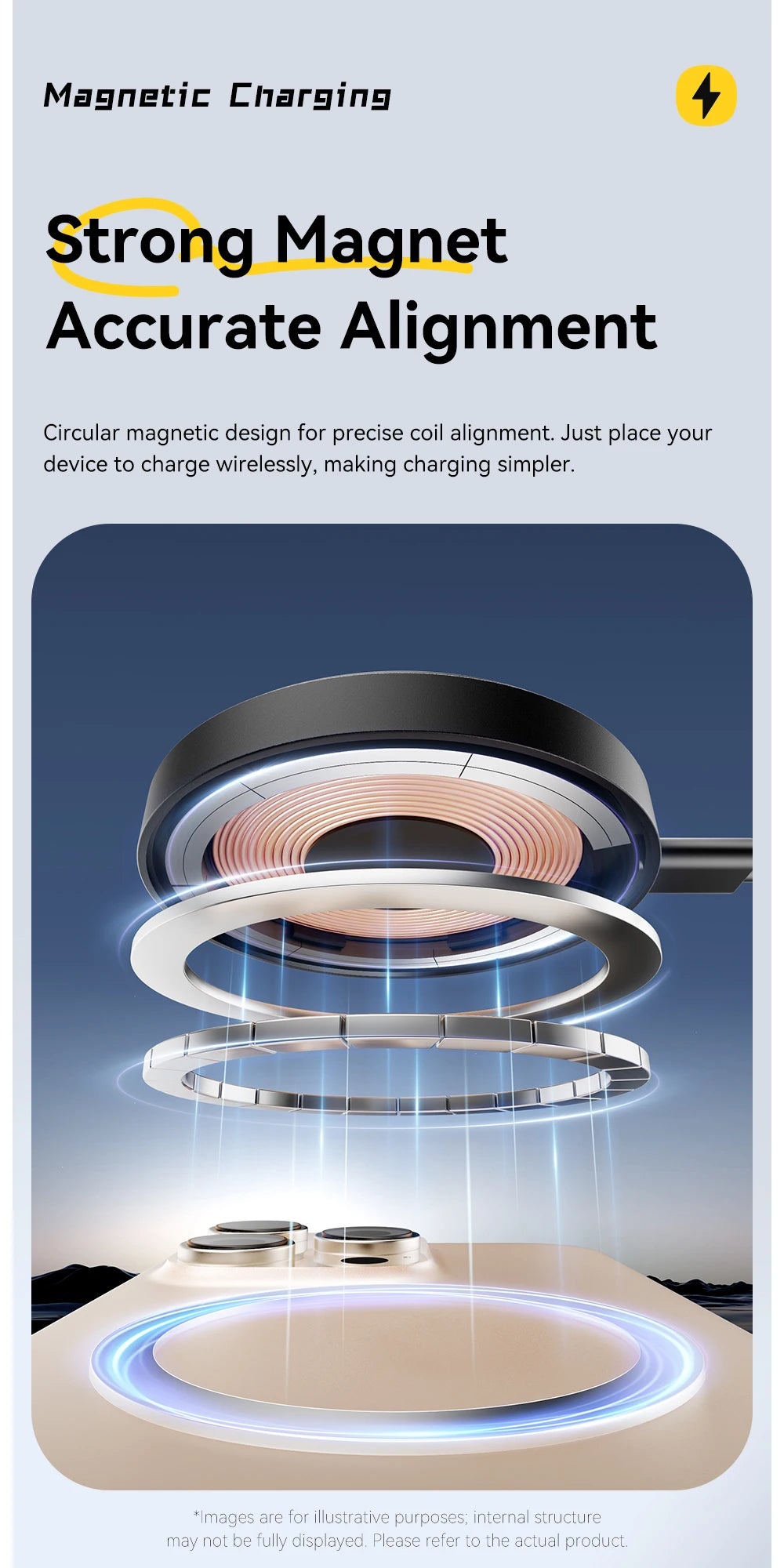 Essager Magnetic Wireless Charger With Holder 15W Fast Charging For iPhone17 16 15 14Pro Max Airpods Mini Wireless Phone Charger - Sun Studio