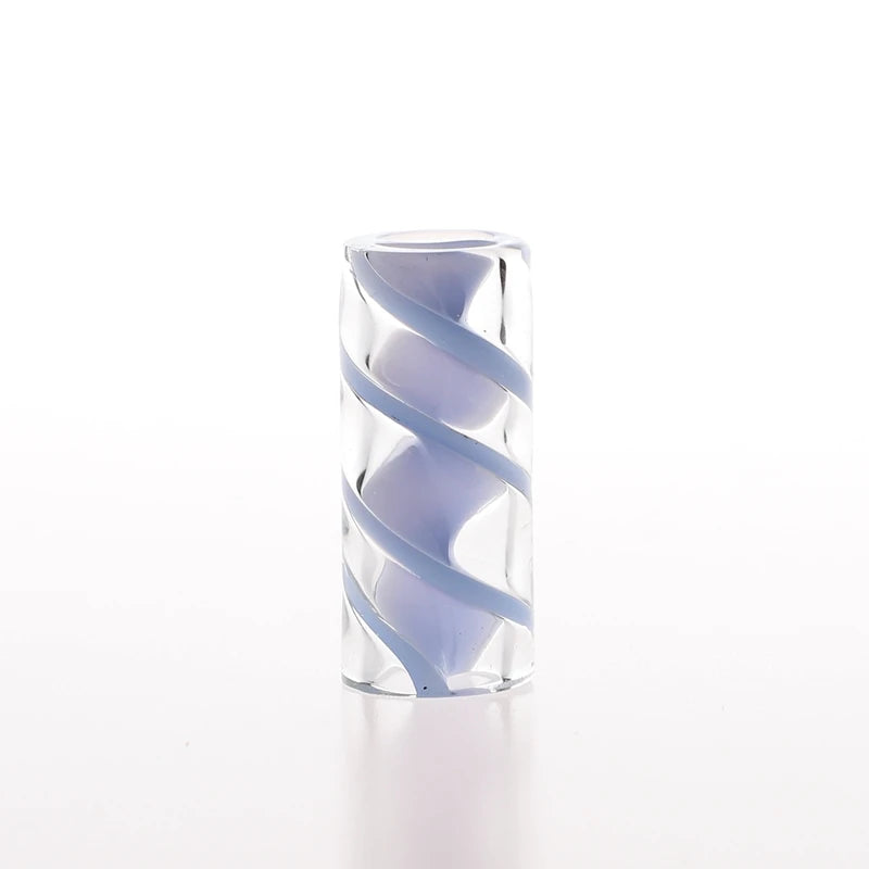 In Stock Retail 5pcs/Box Set Spiral Blue Color Glass Tube Tips/Manufacturer Supply Filter Glass Tips/Mini Glass Filter Tips - Sun Studio