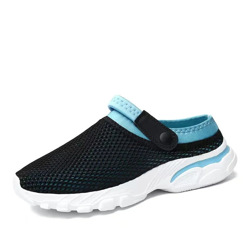Plus Size 36-46 Mens Sandals Summer Garden Shoes Mesh Slippers Soft Bottom Beach Clogs Womens Slip-On Solid Breathable Zapatos 3 - Sun Studio