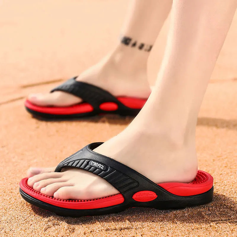 Vanmie Summer Slippers Men Massage Beach Flip Flops Men Slippers 2024 Casual Anti-slip Beach Slippers for Men Fashion Flip-flops - Sun Studio