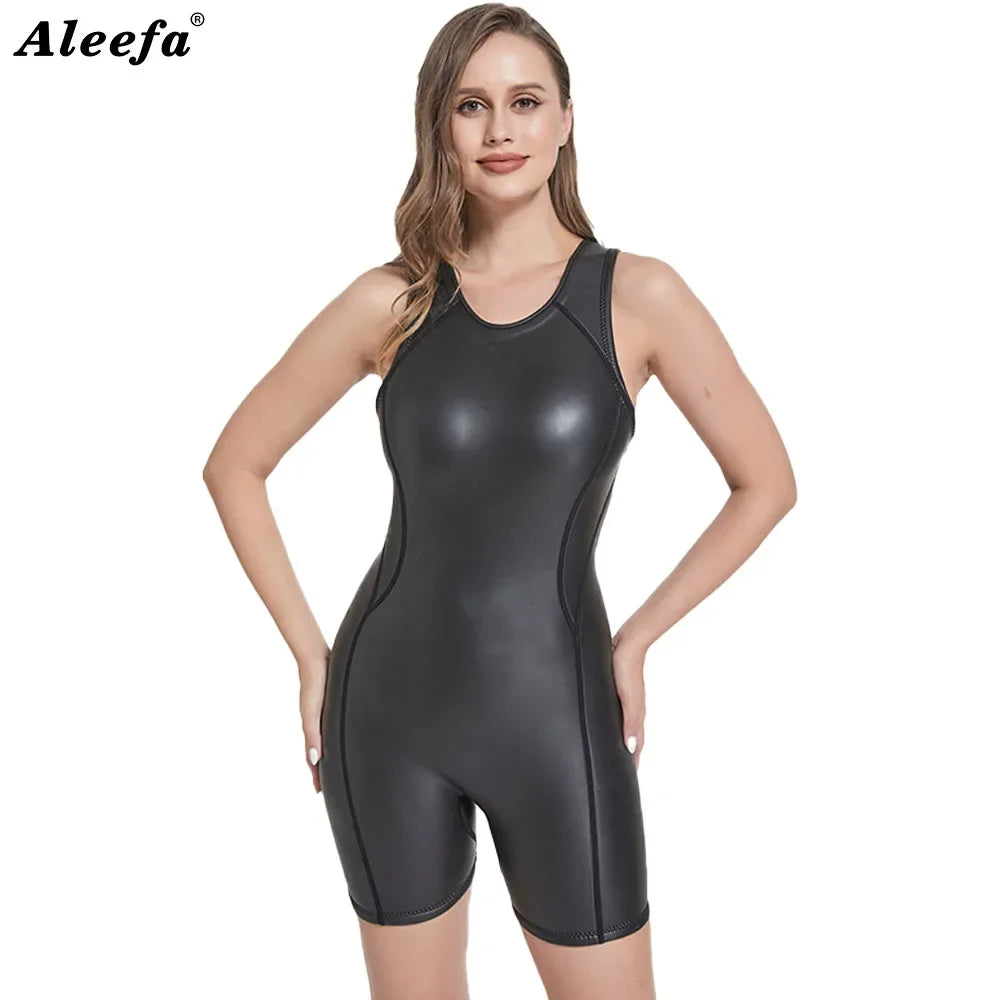 Wetsuit Women Competitive  Diving Suit  2mm CR Neoprene woman short  swimsuit women  wet suit  Smooth Skin - Sun Studio