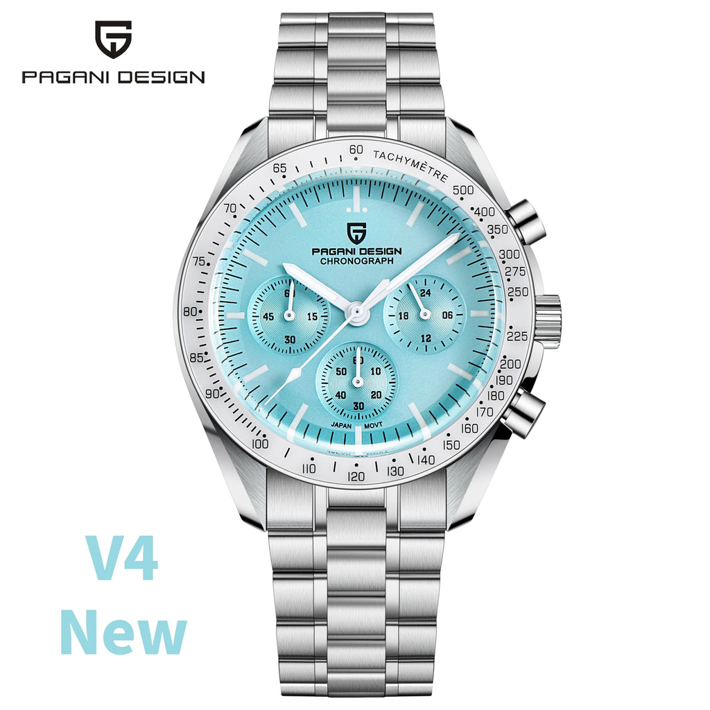 PAGANI DESIGN Moon Watches Men Quartz Watch For Men Auto Date Speed Sport Chronograph AR Sapphire Mirror Wrist watch 2025 New
