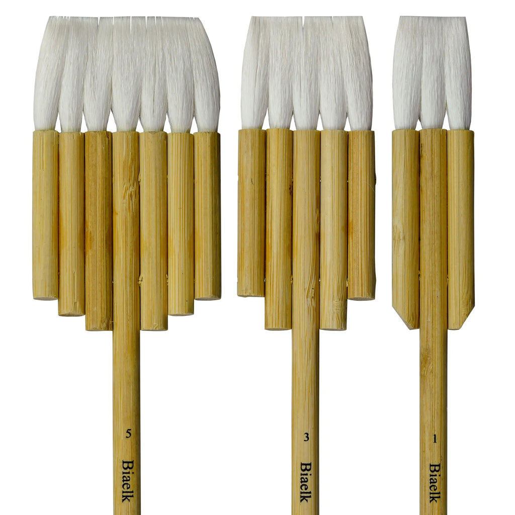 High quality Biaelk 2660Flat goat hair bamboo handle art supplies watercolor artist brush - Sun Studio