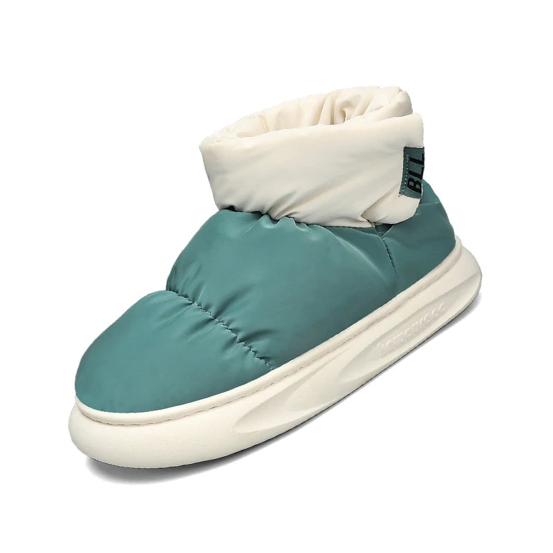 Outdoor Plush Warm Men's Snow Boots Winter Couple Cotton Shoes Down Non-Slip Waterproof Fashion Kids Shoes Slip on Soft Sneakers - Sun Studio