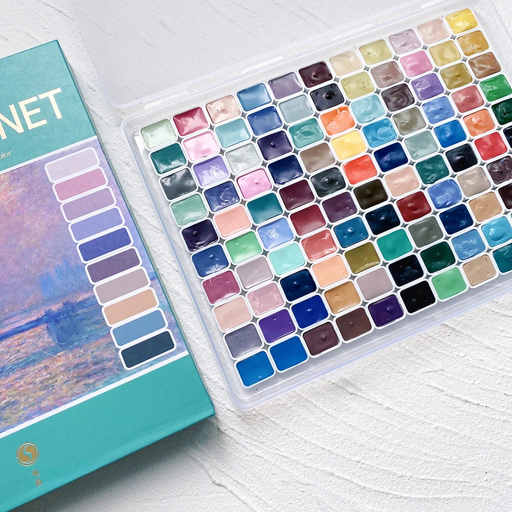 SUPER VISION Artist Watercolor Pigment Macaroon/Morandi Advanced Watercolor Dispense 110 colors 1ml Professional Art Supplies - Sun Studio