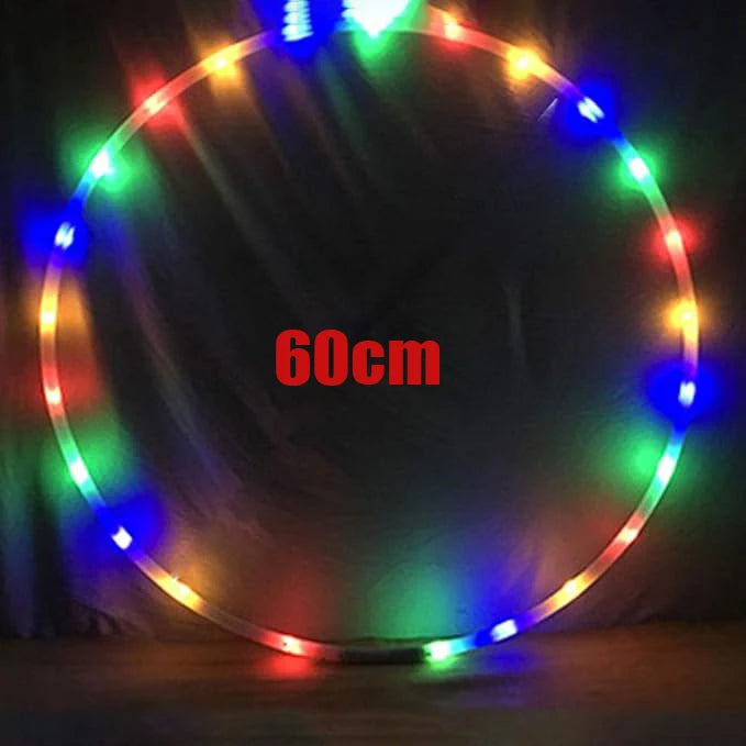 LED Colorful Fitness Circle Performing Arts Abdominal Fat Loss Light Fitness Crossfit Foldable Sport Hoop Gym Fitness Equipments - Sun Studio