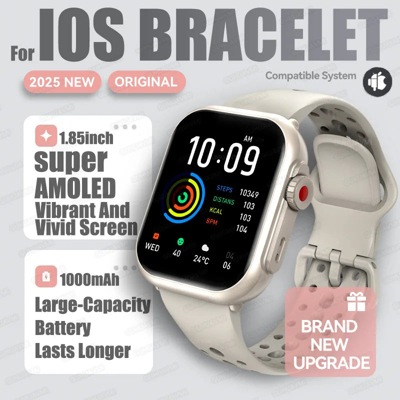 2025 New 1000mAh Battery Smart Watch For Men Women Bluetooth Call Heart Rate Monitor Watches IP68 Waterproof Sports Smartwatches - Sun Studio