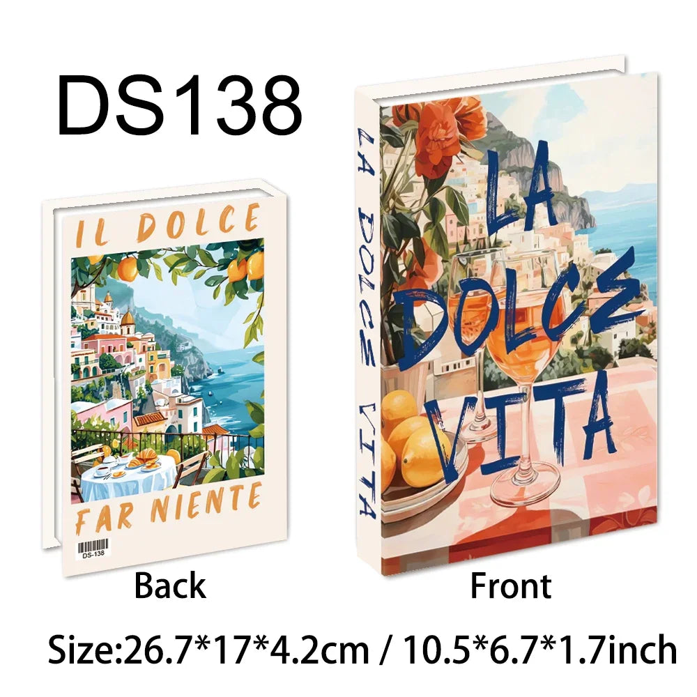 Colorful Travel Series Fake Books For Home Decor Coffee Table Ornaments Fashion Decoration Books for Living Room Amalfi Italy