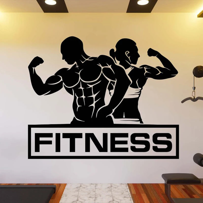 Gym Wall Decal Gym Wall Decor Vinyl Letter Decal Gym Quotes Decal Gym Fitness Wall Sticker for Gym Window Decor Decals A770 - Sun Studio