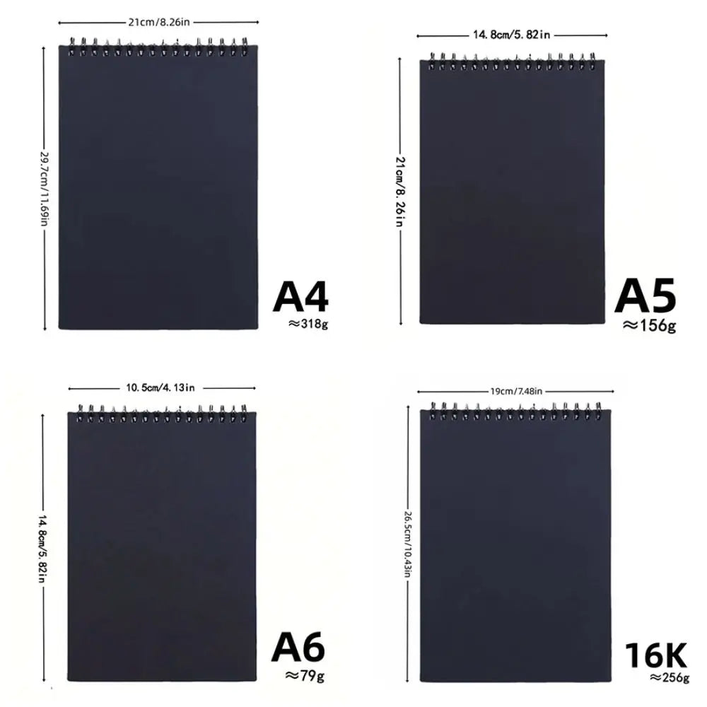 30 Sheets 8K 16K Coil Sketchbook Spiral Bound Eco-Friendly Thick Drawing Paper Acid Free A4 A5 A6 Artist Sketch Pad Oil Painting - Sun Studio