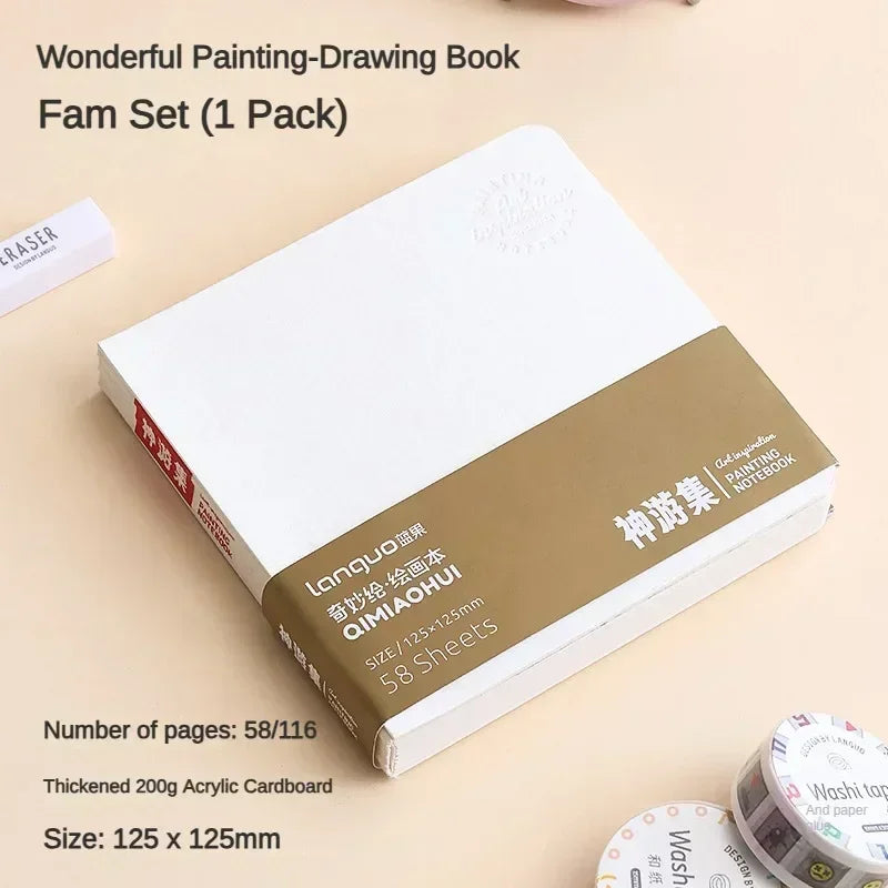 LANGUO Portable 300G Thick Cotton Watercolor Tearable Book Coated Paper Medium Rough Texture Album Sketchbooks School Stationery