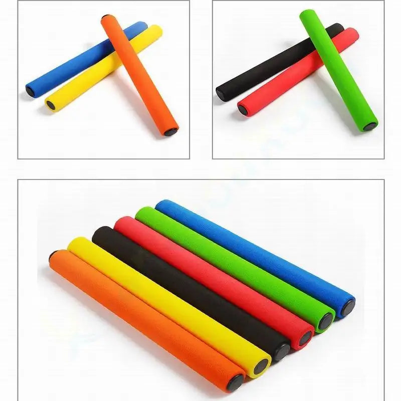1pcs ebaton pass antiskid sponge kid track and field match 3.2cm athletics relay baton child running match baton - Sun Studio