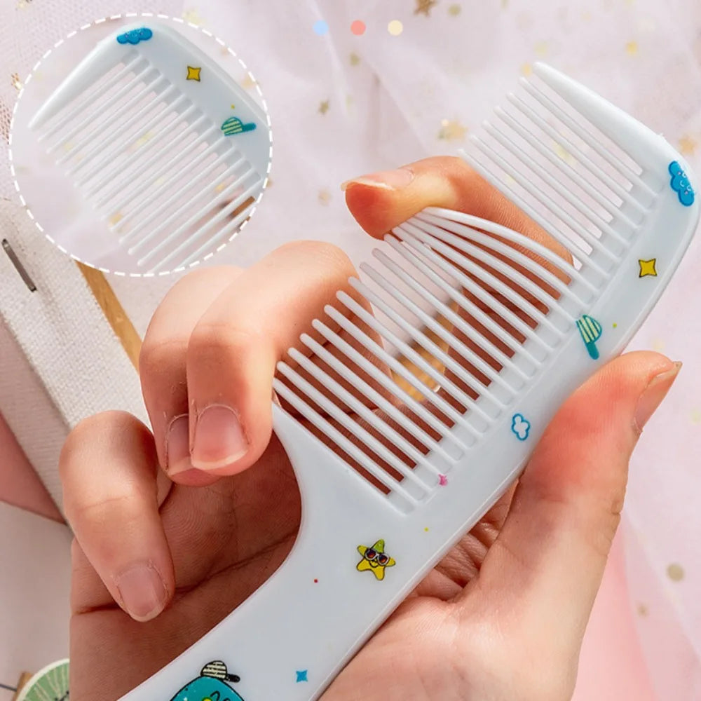 2pcs Kids Hair Combs Set Cartoon Animals Children Hairdressing Comb with Pointed Tail Girls Portable Anti-Static Plastic Comb - Sun Studio