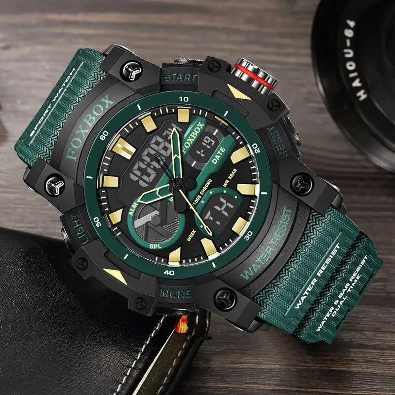 LIGE Fashion Digital Watches For Men Top Brand Luxury Military Waterproof Watch Men Casual Sport Dual Display Watch Montre Homme - Sun Studio