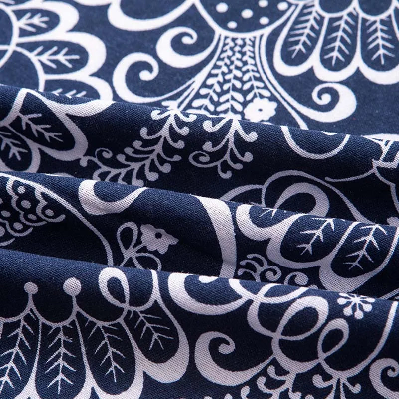 Bohemian Fabric Ethnic Vintage Retro Boho Printed Cotton Linen Home Decor Upholstery Textile