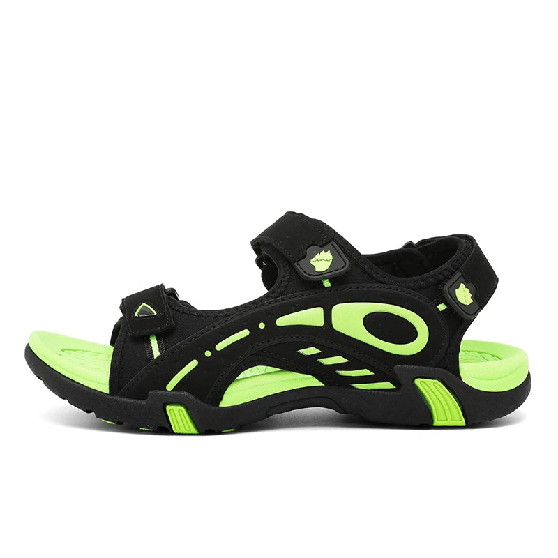 Men High Quality Sandals outdoor fashion Durable Handmade Stitching Flats Close Toe Non Slip hiking Shoe men Beach Sandals - Sun Studio