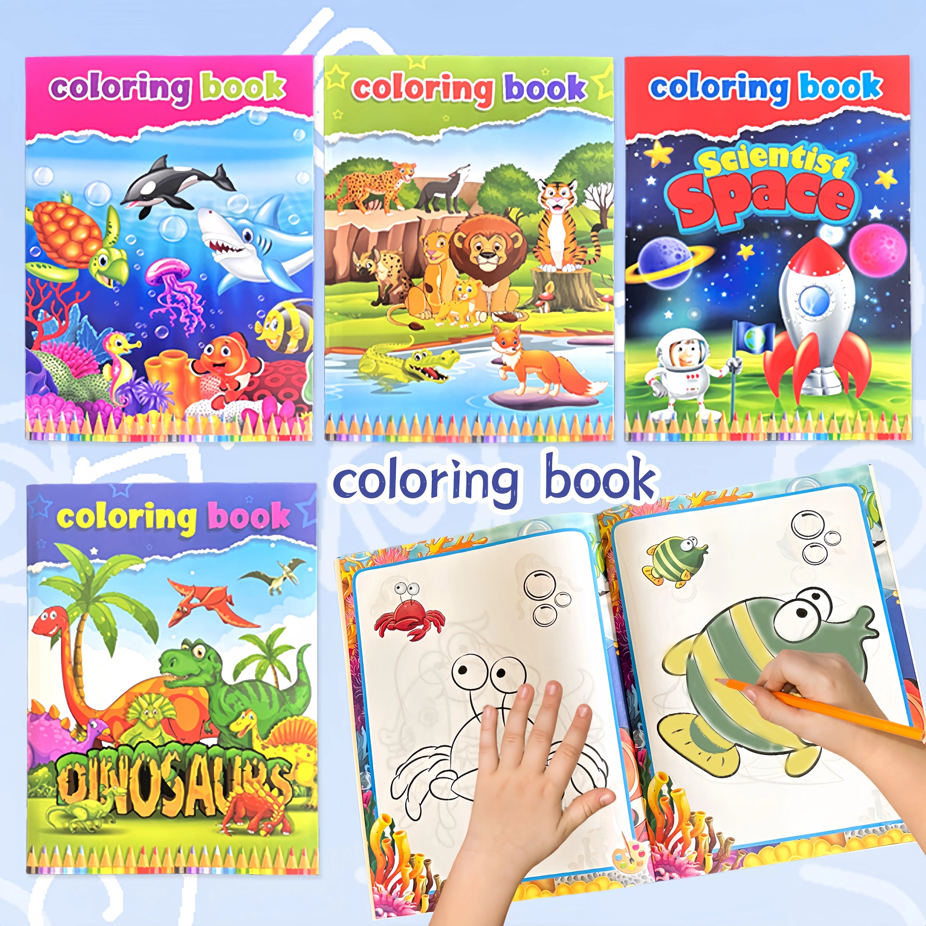 Children's Drawing Book Coloring Drawing Book Color Filling Graffiti Picture Book Painting Educational Toy Gift Concentration - Sun Studio