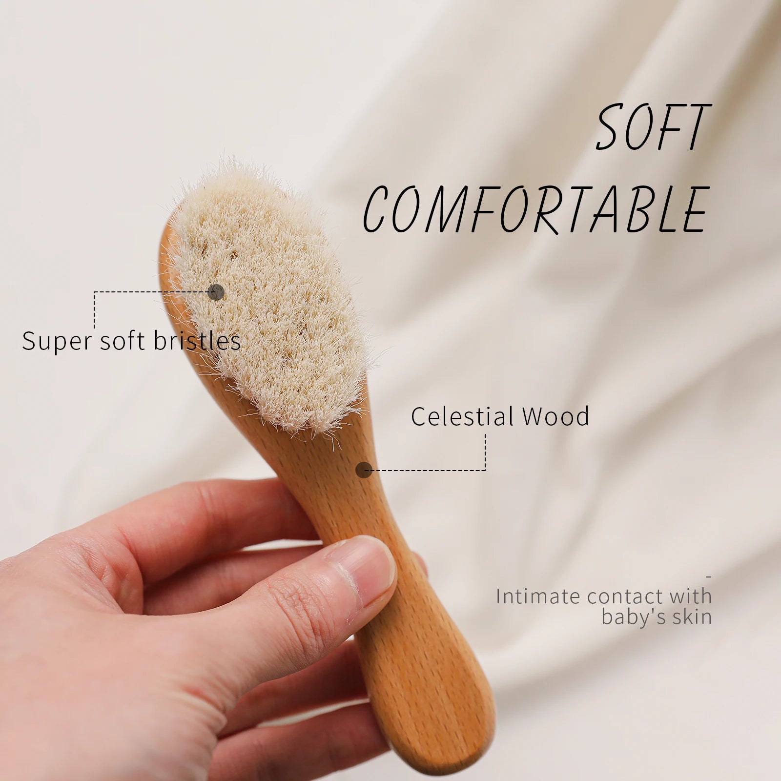 3pc Baby Hair Comb Mother-kids Hair Care Brush Baby Shower Tools Combs for hair Newborn Baby 0 12 Month Baby brush Care Utensils - Sun Studio