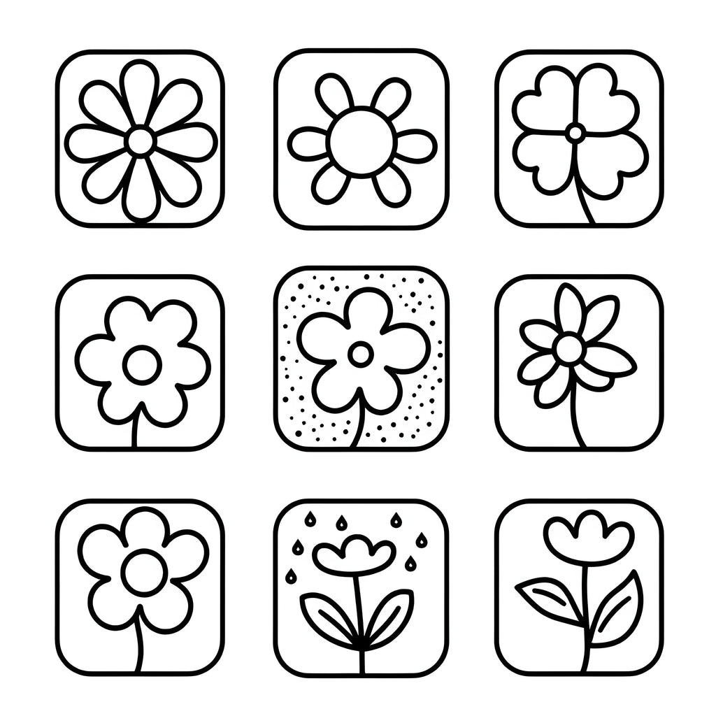Bold-easy Patterns Coloring Book for Adults Cute Drawing Book Perfect Gift for Party and Birthday - Sun Studio