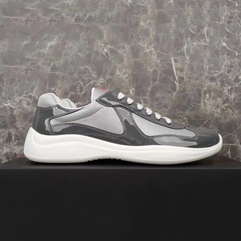 Multiple Style Color Classic P-style Men's Low Top Sneaker Breathable Mesh Biker Shoes Lace Up Leather Sneakers Casual Shoe - Sun Studio